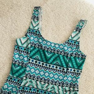 H&M | Mint Patterned Dress